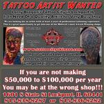 Tattoo Artist Wanted Tattoo Design Thumbnail